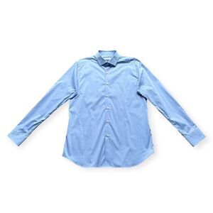 🔃Xacus Tailor Fit Blue Long Sleeve Button Down Dress Shirt